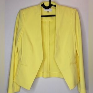 Calvin Klein Yellow Open Front Jacket Size 12
